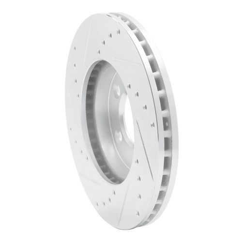 R1 91-00 Ford Windstar Front Right Drilled & Slotted Silver Brake Rotor