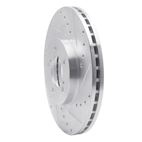 R1 93-07 Ford Taurus SHO Front Right Drilled & Slotted Silver Brake Rotor