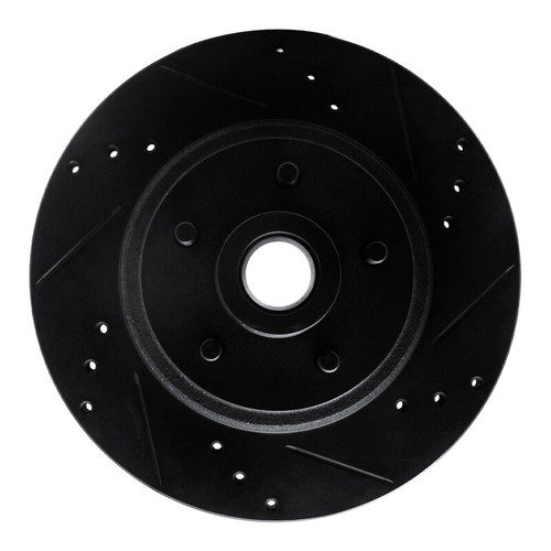 R1 70-72 Ford Country Squire Front Right Drilled & Slotted Black Brake Rotor
