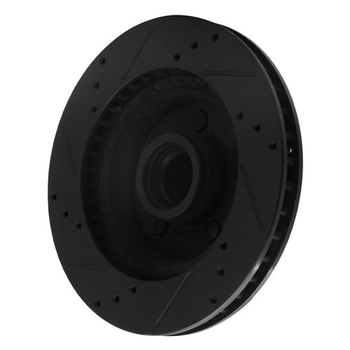 R1 70-72 Ford Country Squire Front Right Drilled & Slotted Black Brake Rotor