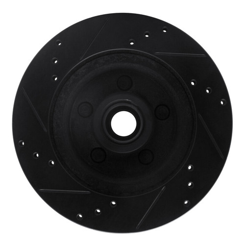 R1 70-72 Ford Country Squire Front Right Drilled & Slotted Black Brake Rotor