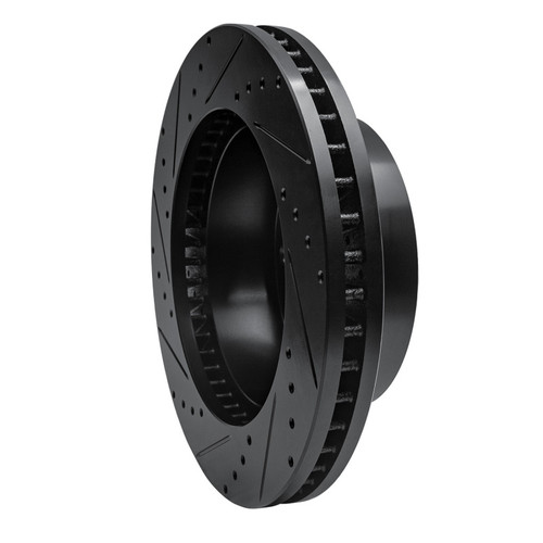 R1 05-12 Ford F-250 4WD (Super Duty) Front Right Drilled & Slotted Black Brake Rotor