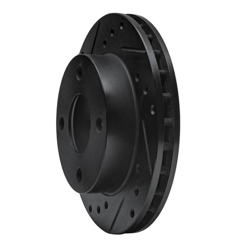 R1 81-94 Ford Escort Front Left Drilled & Slotted Black Brake Rotor