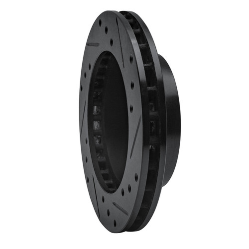 R1 81-94 Ford Escort Front Left Drilled & Slotted Black Brake Rotor