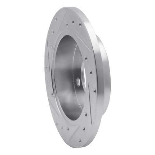 R1 94-04 Ford Mustang Rear Right Drilled & Slotted Silver Brake Rotor EDZ-54034R