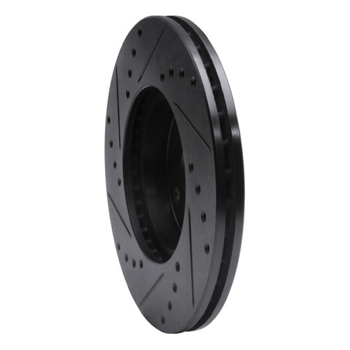 R1 90-03 Ford Escort Front Right Drilled & Slotted Black Brake Rotor