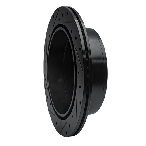 R1 04-11 Ford F-150 4WD Rear Right Drilled & Slotted Black Brake Rotor