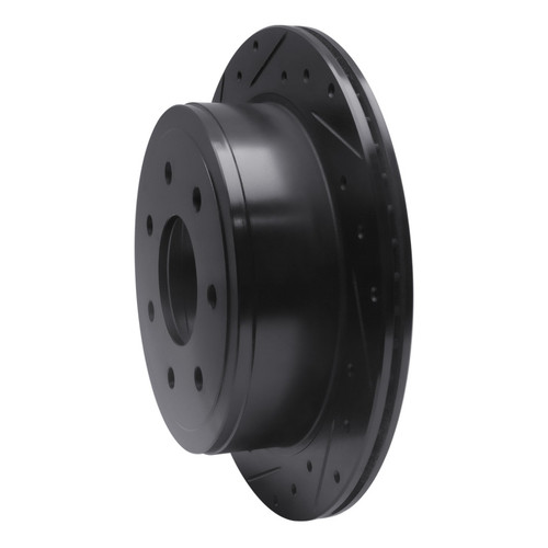 R1 04-11 Ford F-150 RWD Rear Left Drilled & Slotted Black Brake Rotor