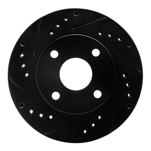 R1 90-01 Ford Escort Front Left Drilled & Slotted Black Brake Rotor