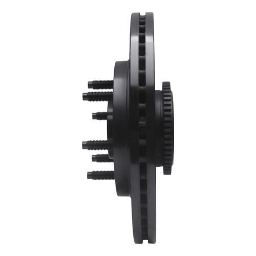 R1 04-08 Ford F-150 RWD Front Right Drilled & Slotted Black Brake Rotor