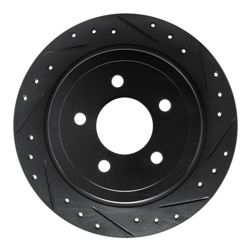 R1 03-05 Ford Explorer Sport Trac Rear Right Drilled & Slotted Black Brake Rotor