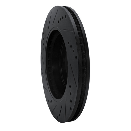 R1 02-05 Ford Explorer Front Right Drilled & Slotted Black Brake Rotor