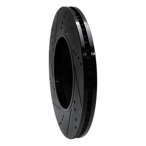 R1 04-12 Chevrolet Cobalt Front Right Drilled & Slotted Black Brake Rotor