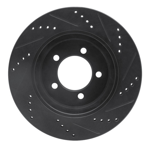 R1 02-05 Ford Explorer Front Left Drilled & Slotted Black Brake Rotor