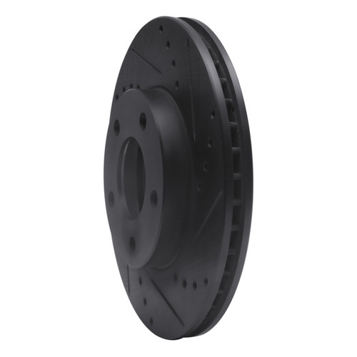 R1 01-07 Ford Escape Front Right Drilled & Slotted Black Brake Rotor