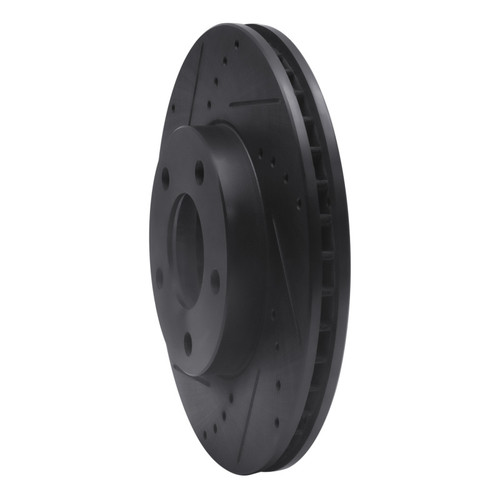 R1 01-07 Ford Escape Front Left Drilled & Slotted Black Brake Rotor