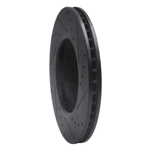 R1 01-07 Ford Escape Front Left Drilled & Slotted Black Brake Rotor