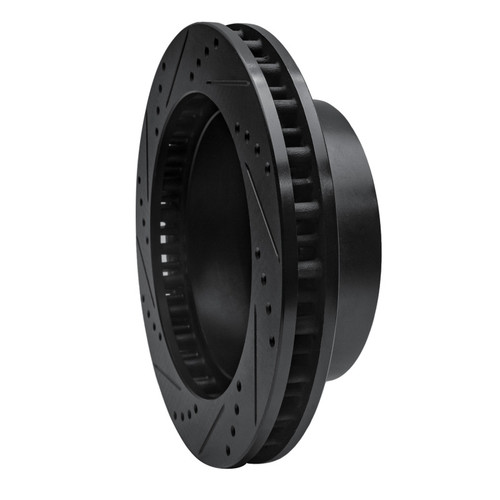 R1 99-05 Ford F-250 4WD (Super Duty) Front Right Drilled & Slotted Black Brake Rotor