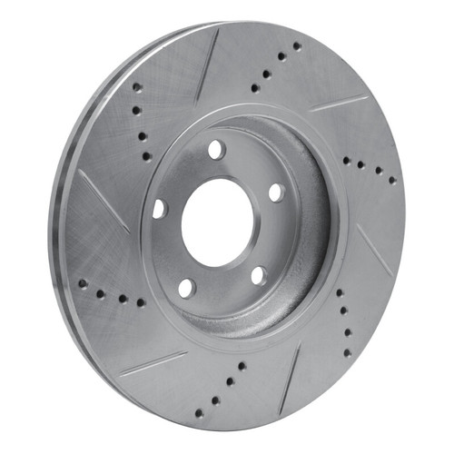 R1 04-12 Chevrolet HHR Front Right Drilled & Slotted Silver Brake Rotor
