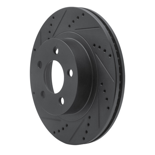 R1 01-11 Ford Ranger (USA/Canada) Front Left Drilled & Slotted Black Brake Rotor