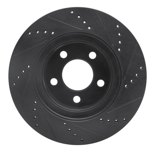R1 01-11 Ford Ranger (USA/Canada) Front Left Drilled & Slotted Black Brake Rotor