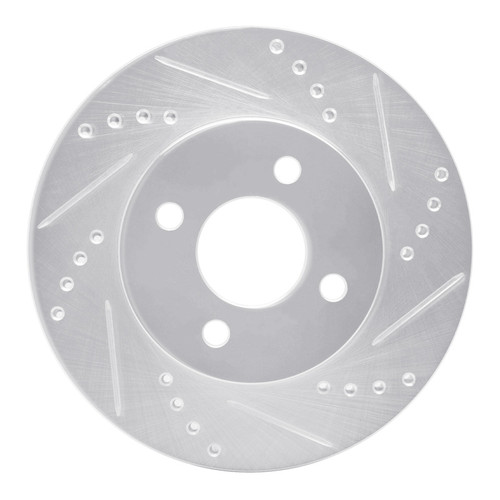 R1 03-10 Chevrolet Cobalt Front Right Drilled & Slotted Silver Brake Rotor