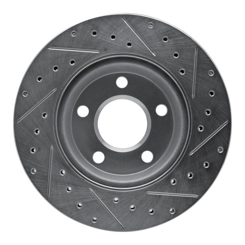R1 04-09 Buick Allure Front Left Drilled & Slotted Silver Brake Rotor