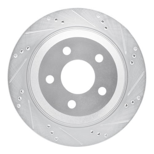 R1 98-02 Chevrolet Camaro Rear Right Drilled & Slotted Silver Brake Rotor