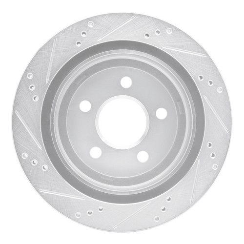 R1 98-02 Chevrolet Camaro Rear Right Drilled & Slotted Silver Brake Rotor