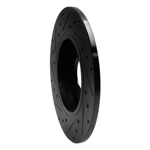 R1 05-05 Buick Terraza Rear Right Drilled & Slotted Black Brake Rotor