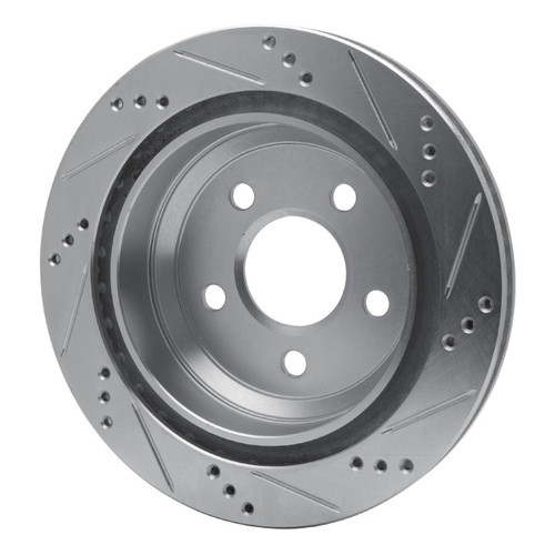 R1 98-02 Chevrolet Camaro Rear Left Drilled & Slotted Silver Brake Rotor