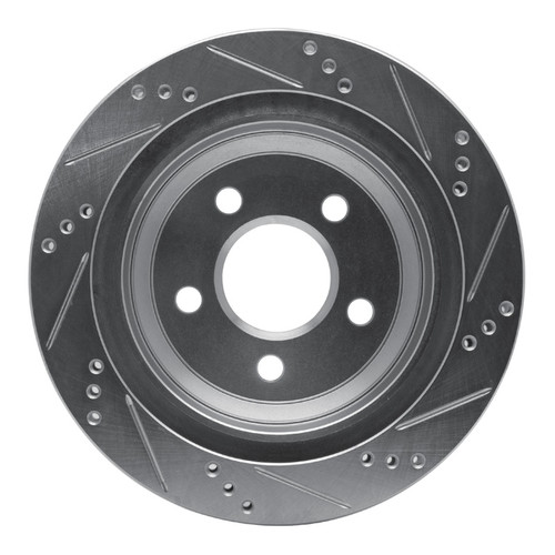 R1 98-02 Chevrolet Camaro Rear Left Drilled & Slotted Silver Brake Rotor