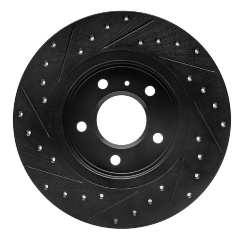 R1 05-05 Buick Terraza Rear Right Drilled & Slotted Black Brake Rotor ECB-52025R