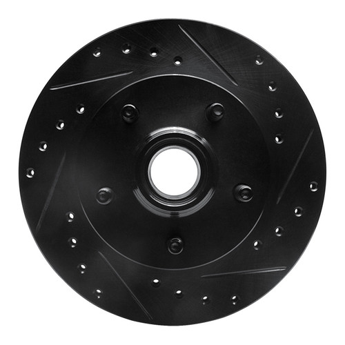 R1 98-02 Ford Ranger (USA/Canada) Front Right Drilled & Slotted Black Brake Rotor ECB-54165R