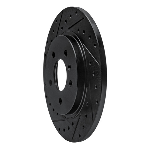 R1 05-05 Buick Terraza Rear Left Drilled & Slotted Black Brake Rotor ECB-52025L