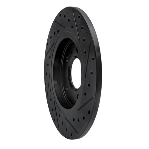 R1 05-05 Buick Terraza Rear Left Drilled & Slotted Black Brake Rotor ECB-52025L