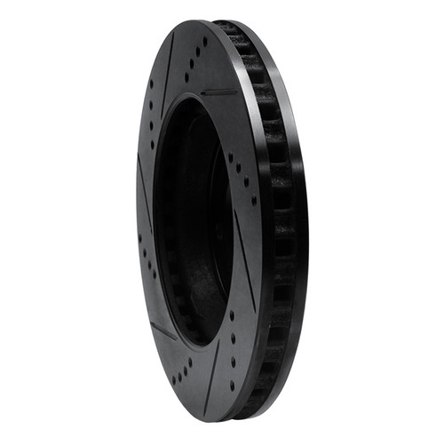 R1 04-09 Buick LaCrosse Front Right Drilled & Slotted Black Brake Rotor