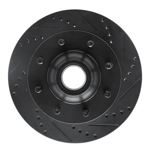 R1 99-02 Ford F-250 2WD (Super Duty) Front Right Drilled & Slotted Black Brake Rotor