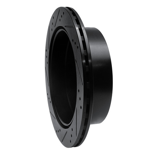 R1 05-06 Pontiac GTO Rear Right Drilled & Slotted Black Brake Rotor