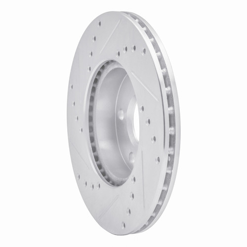 R1 90-05 Buick Skylark Front Right Drilled & Slotted Silver Brake Rotor