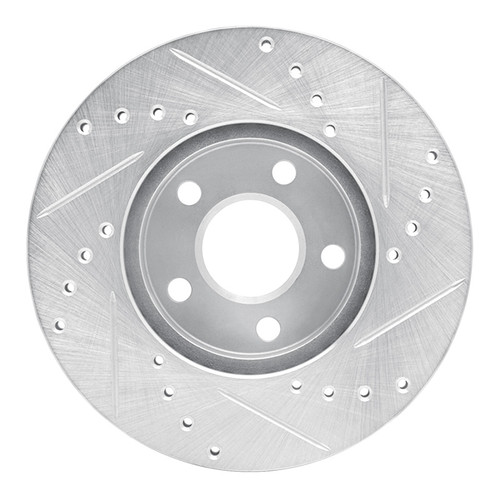 R1 90-05 Buick Skylark Front Left Drilled & Slotted Silver Brake Rotor