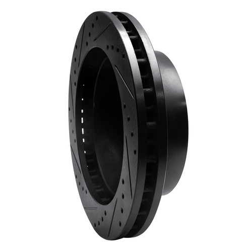 R1 99-99 Ford F-250 4WD (Super Duty) Front Right Drilled & Slotted Black Brake Rotor