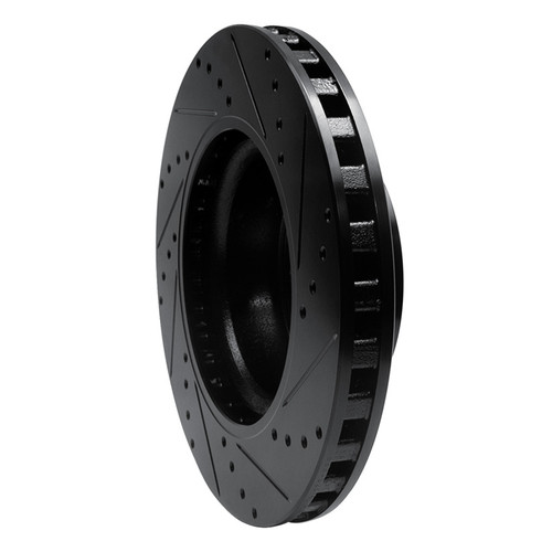 R1 05-06 Pontiac GTO Front Left Drilled & Slotted Black Brake Rotor