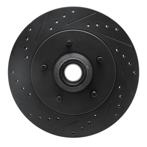 R1 97-00 Ford Expedition Front Left Drilled & Slotted Black Brake Rotor