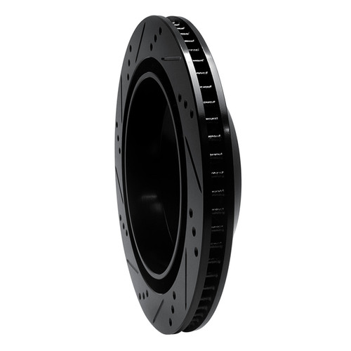 R1 98-02 Chevrolet Camaro Rear Right Drilled & Slotted Black Brake Rotor