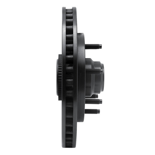 R1 97-04 Ford F-150 RWD Front Right Drilled & Slotted Black Brake Rotor