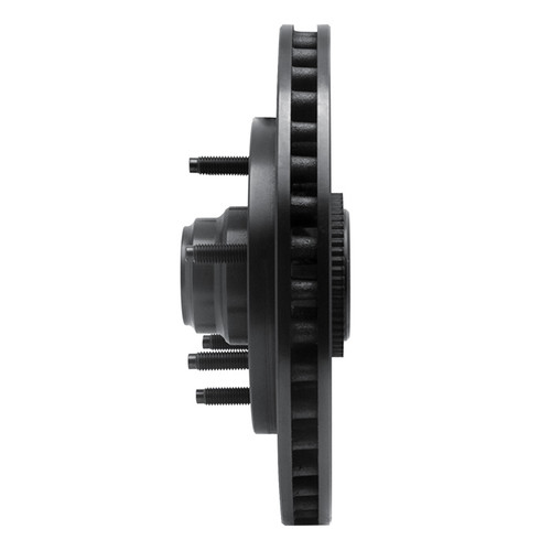 R1 97-04 Ford F-250 2WD (Excl Super Duty) Front Left Drilled & Slotted Black Brake Rotor