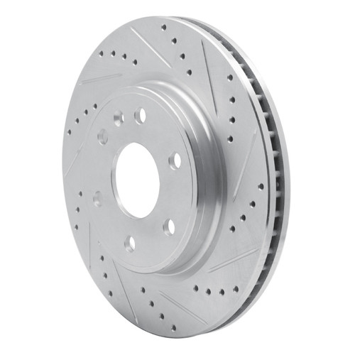 R1 07-17 Buick Enclave Front Right Drilled & Slotted Silver Brake Rotor