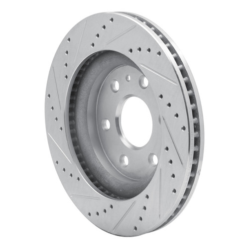 R1 07-17 Buick Enclave Front Right Drilled & Slotted Silver Brake Rotor