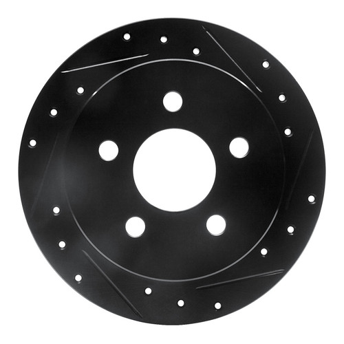 R1 97-05 Buick Century Rear Right Drilled & Slotted Black Brake Rotor